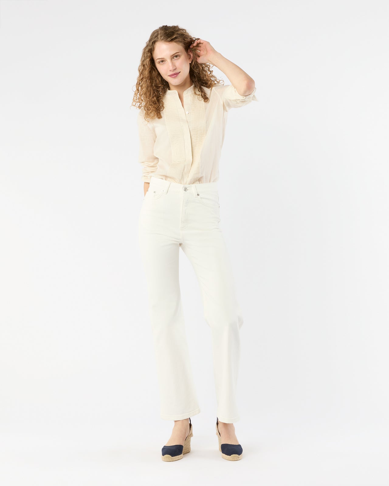 Pyramid Jeans in Natural White