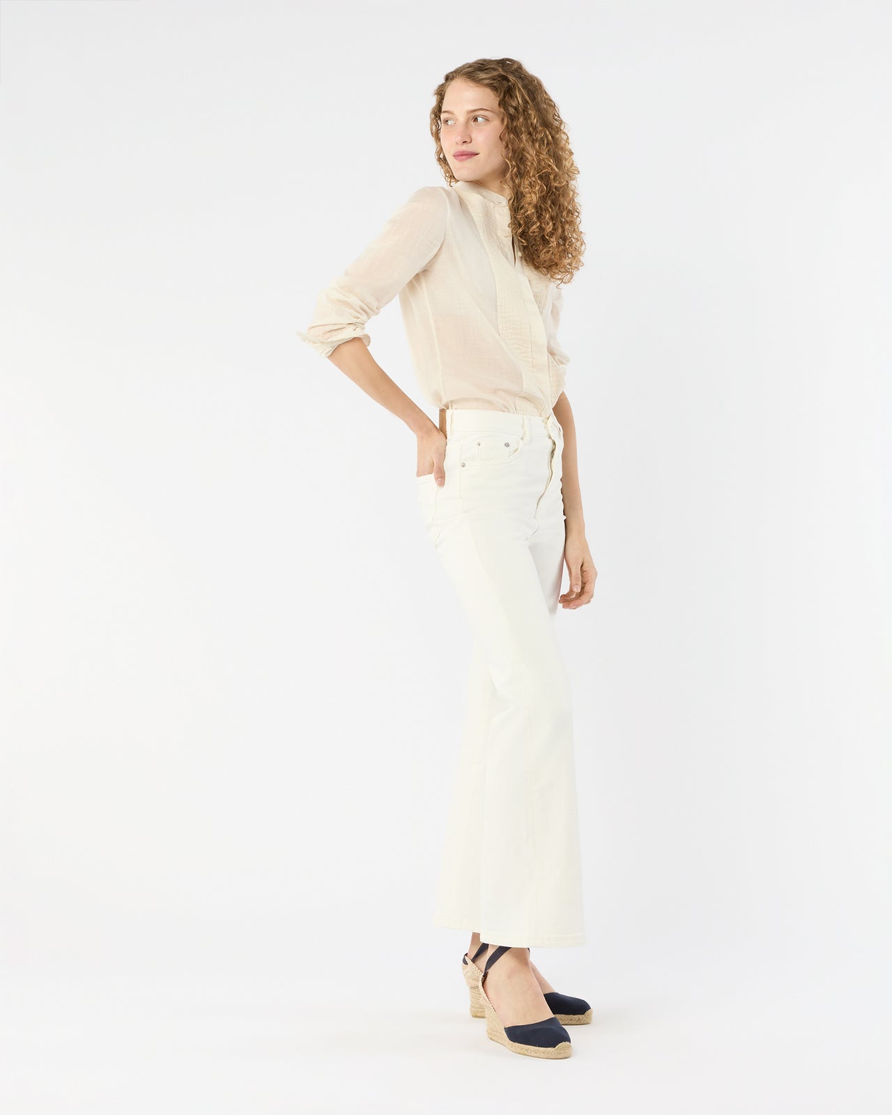 Pyramid Jeans in Natural White