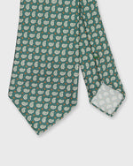 Load image into Gallery viewer, Silk Print Tie in Hunter/Sage/Brown Paisley
