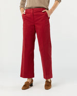Load image into Gallery viewer, Frankie Cropped Pant in Red Stretch Twill
