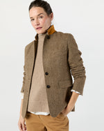 Load image into Gallery viewer, Moira Blazer in Tobacco/Coffee Small Herringbone Tweed
