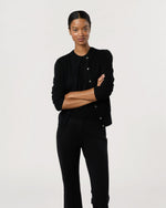 Load image into Gallery viewer, Rosie Shell in Black Cotton/Silk
