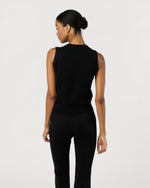 Load image into Gallery viewer, Rosie Shell in Black Cotton/Silk
