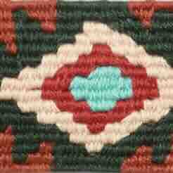 Hand-Loomed D-Ring Belt in Orange Tribal