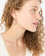 Load image into Gallery viewer, Irregular Hoop Earrings in Gold
