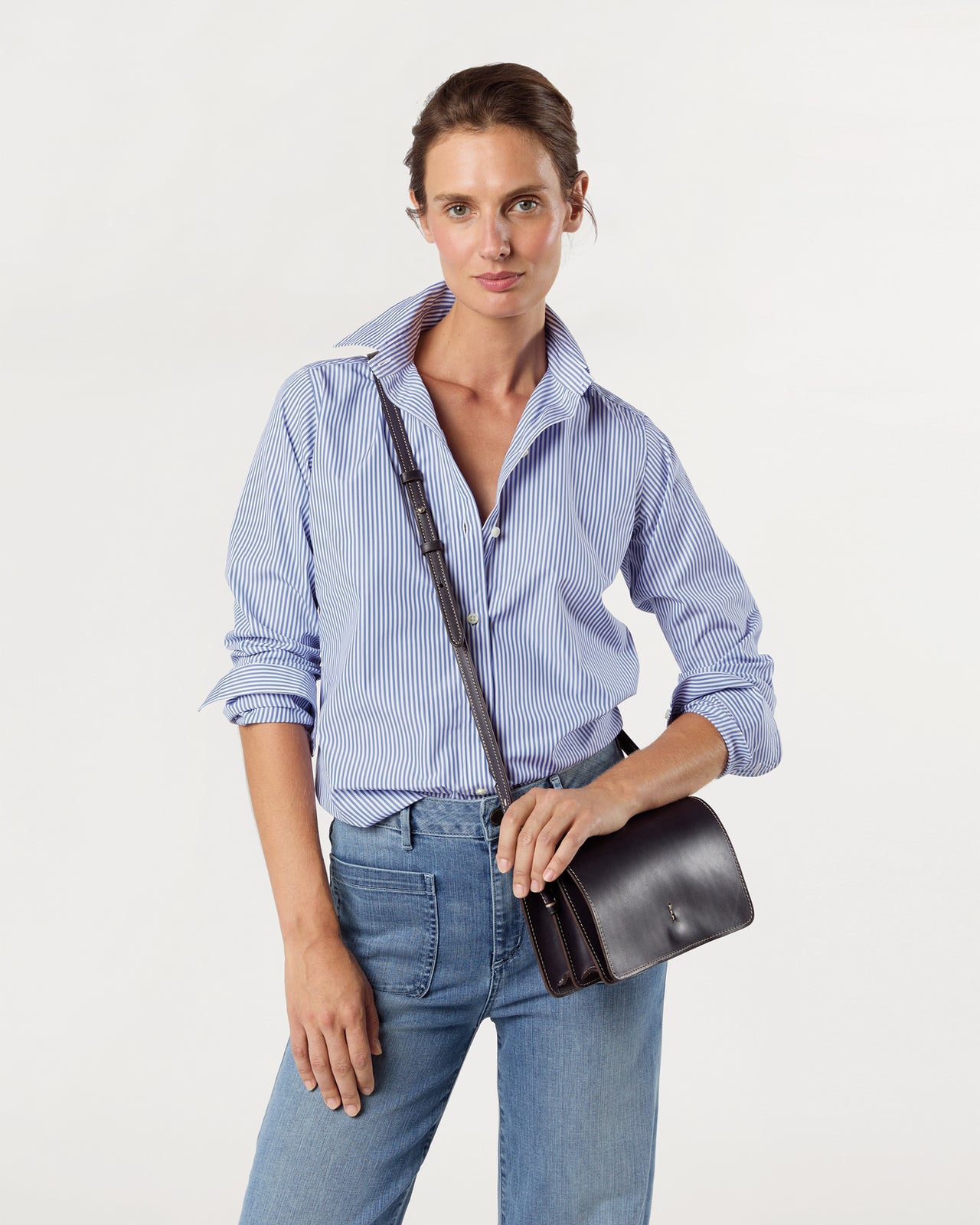 Josie Crossbody Bag in Navy Leather