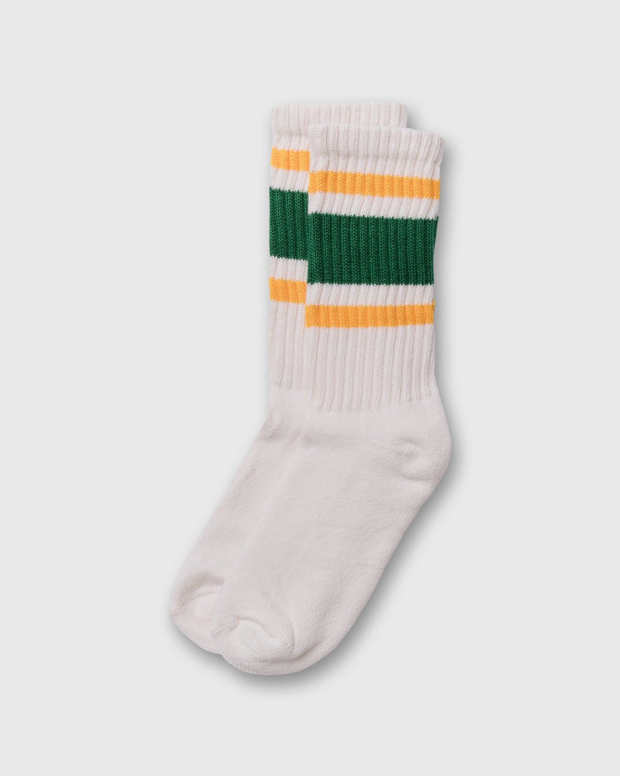 Retro Stripe Socks in Kelly/Gold