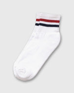 Load image into Gallery viewer, Kennedy Quarter Crew Socks in White
