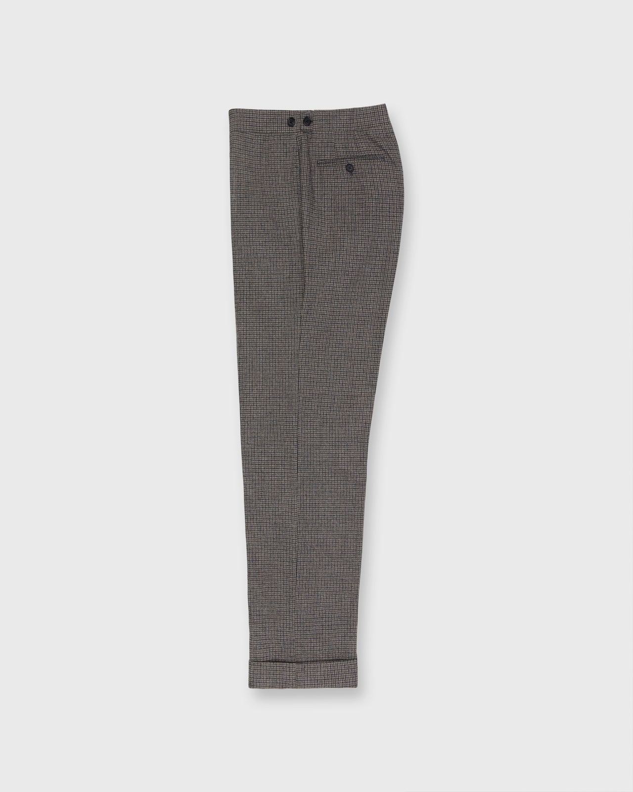 No. 4 Side-Tab Dress Trouser in Oat/Slate/Olive Check Flannel