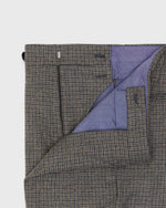 Load image into Gallery viewer, No. 4 Side-Tab Dress Trouser in Oat/Slate/Olive Check Flannel
