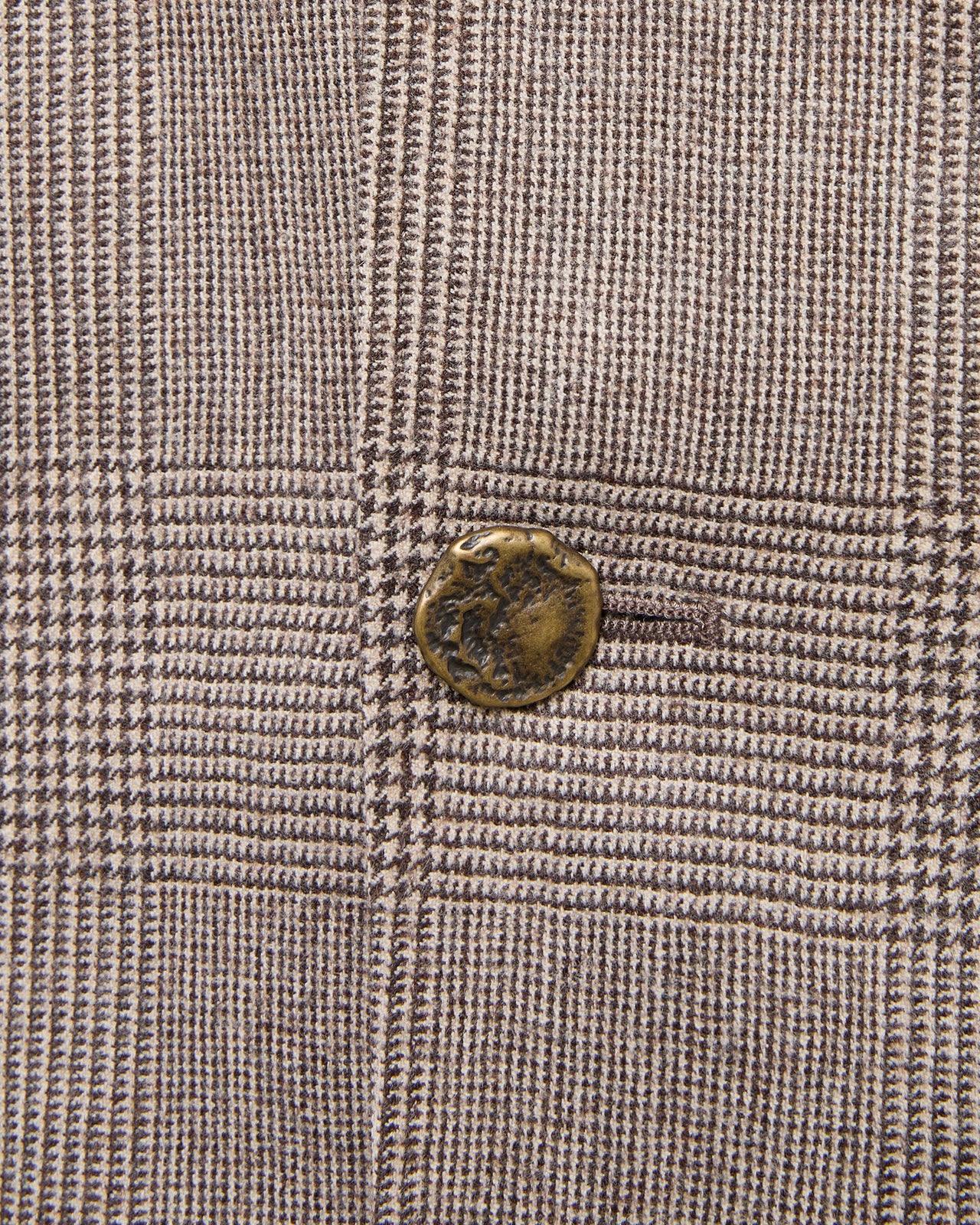 Ghost Blazer in Chocolate/Oat Glen Plaid Brushed Hopsack