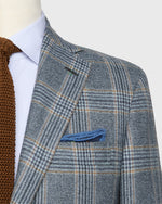 Load image into Gallery viewer, Virgil No. 4 Jacket in Navy/Tan/Bone Plaid Brushed Sharkskin
