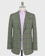 Load image into Gallery viewer, Virgil No. 2 Jacket in Lovat/Sky/Brown Windowpane Tweed
