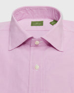 Load image into Gallery viewer, Spread Collar Dress Shirt in Orchid Micro Gingham
