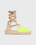 Load image into Gallery viewer, Pia Low Espadrille in Fluo Yellow Canvas
