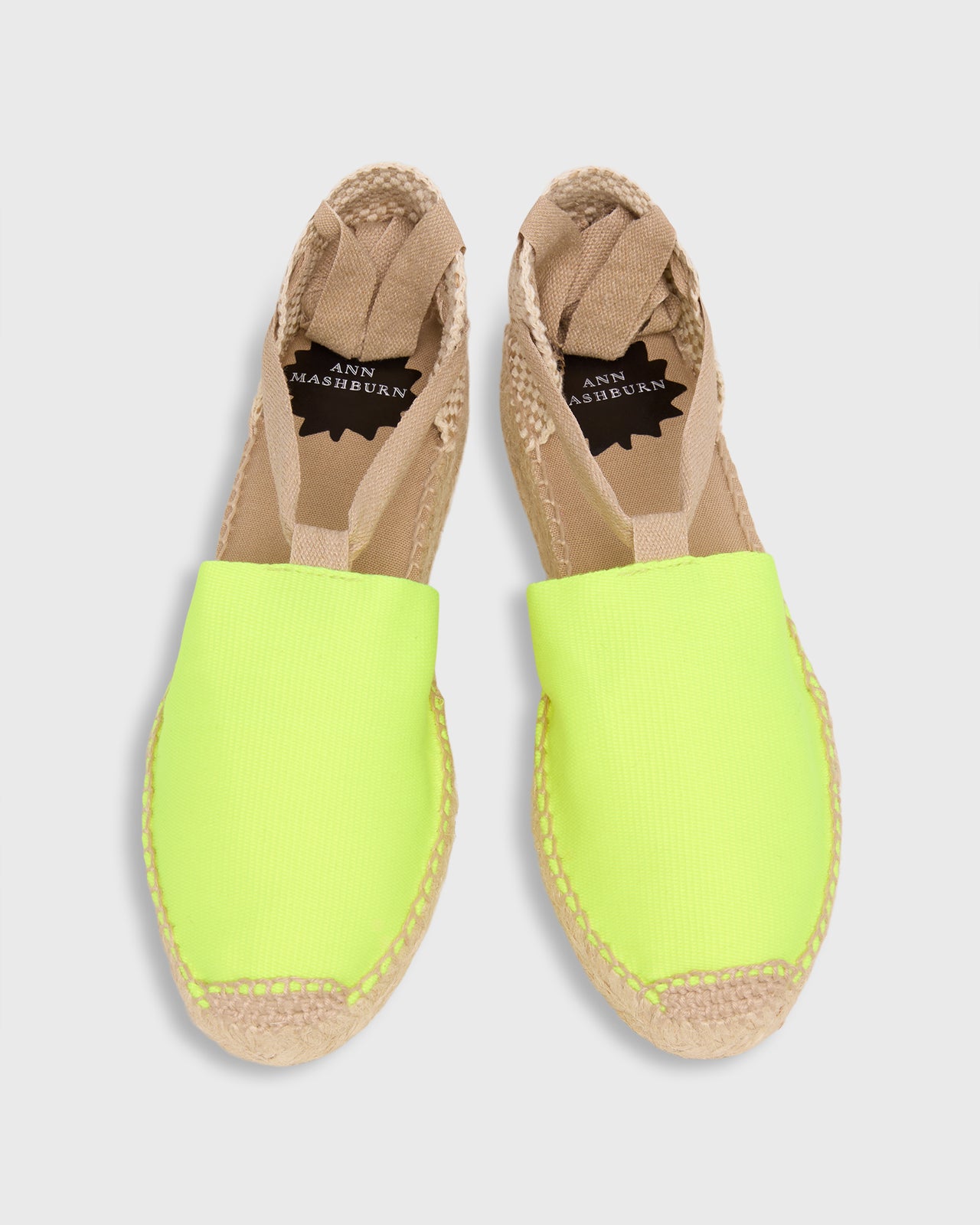 Pia Low Espadrille in Fluo Yellow Canvas