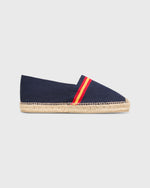 Load image into Gallery viewer, Classic Espadrille in Navy/Red/Gold Stripe
