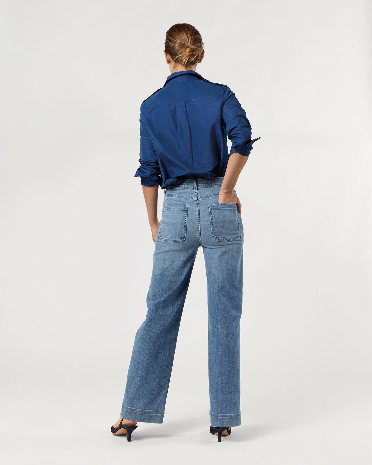 Coco Patch Pocket Jean in 7-Year Indigo Stretch Denim