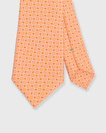 Load image into Gallery viewer, Silk Print Tie in Orange/Bone Rings
