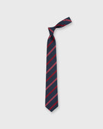 Load image into Gallery viewer, Silk/Cotton Mogador Tie in Navy/Red/Pink Stripe
