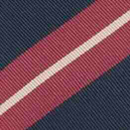 Silk/Cotton Mogador Tie in Navy/Pink/Butter Stripe