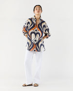 Load image into Gallery viewer, Better Than Your Boyfriend's Shirt in Jive Macro Cotton Silk

