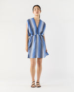 Load image into Gallery viewer, Alem Plunge Dress in Feven Blue
