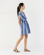 Load image into Gallery viewer, Alem Plunge Dress in Feven Blue
