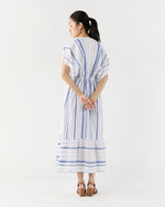 Load image into Gallery viewer, Leila Plunge Dress in Tiki Azure
