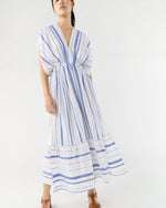Load image into Gallery viewer, Leila Plunge Dress in Tiki Azure
