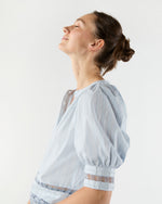 Load image into Gallery viewer, Faye Puff Sleeve Blouse in Celeste
