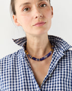 Load image into Gallery viewer, Toga Beach Necklace in Dark Blue Wave

