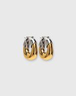 Load image into Gallery viewer, Mini Organic Hoop Earrings in Mix Metal
