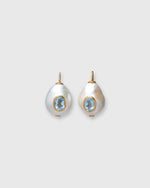 Load image into Gallery viewer, Pearl Pablo Earrings in Blue Topaz
