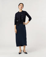Load image into Gallery viewer, Rosie Cardigan in Deep Navy Cotton/Silk
