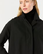 Load image into Gallery viewer, Agatha Cashpad Coat in Black Cotton/Nylon Faille
