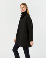 Load image into Gallery viewer, Agatha Cashpad Coat in Black Cotton/Nylon Faille
