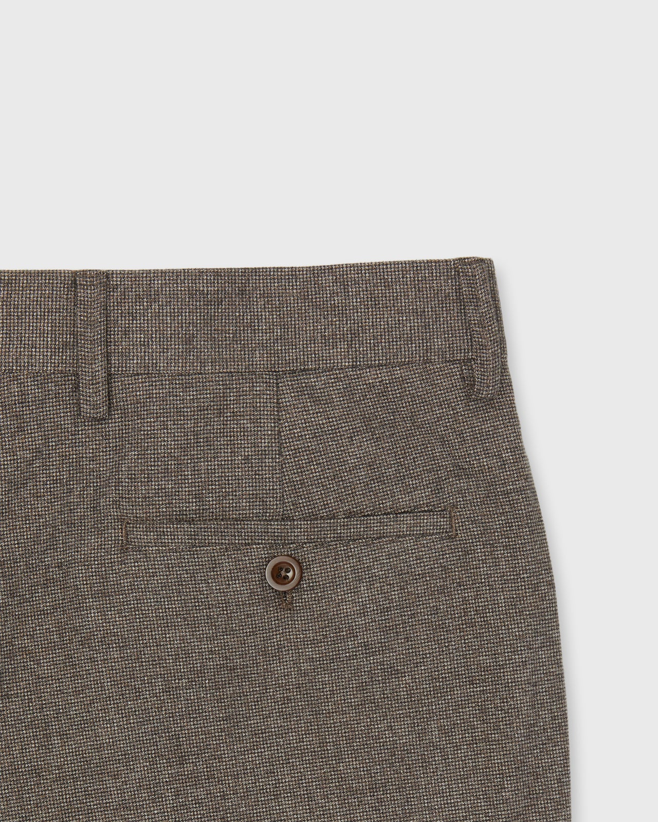 Field Trouser in Brown/Bone Micro Houndstooth