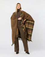 Load image into Gallery viewer, Reversible Lambswool Cape in Block Check/Windowpane Check
