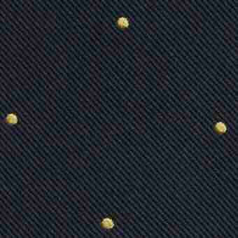 Silk Woven Tie in Navy/Yellow Dot