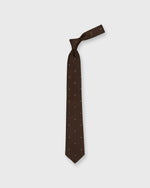 Load image into Gallery viewer, Silk Woven Tie in Brown/Sky Dot
