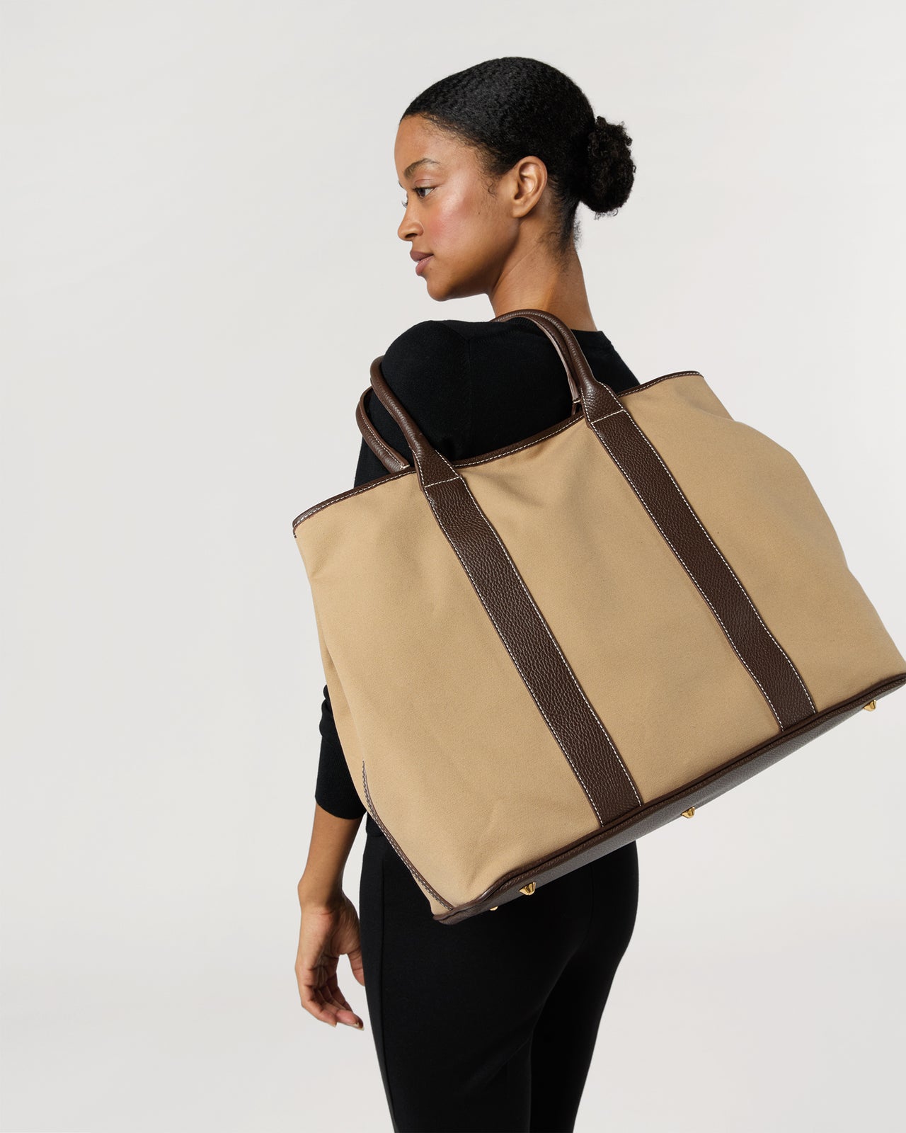 Weekend Tote in Sand Canvas