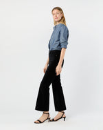 Load image into Gallery viewer, Kendall Flare 5-Pocket Jean in Black Stretch Velveteen
