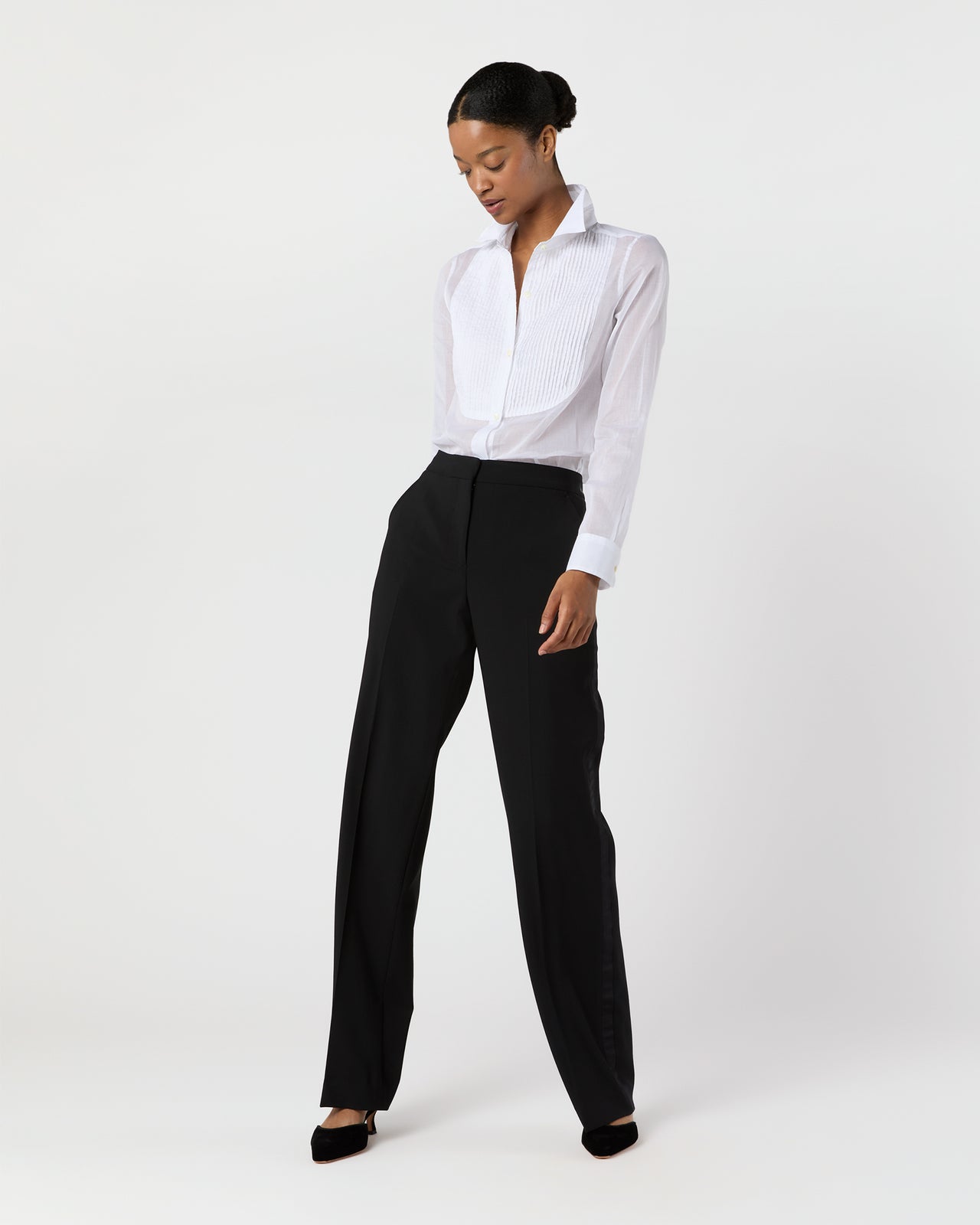 Hattie Shirt in White Organdy