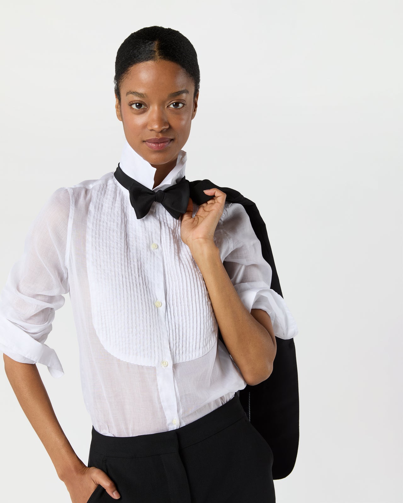 Hattie Shirt in White Organdy