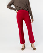 Load image into Gallery viewer, Lara Knit Flare Cropped Pant in Red Supima Cotton
