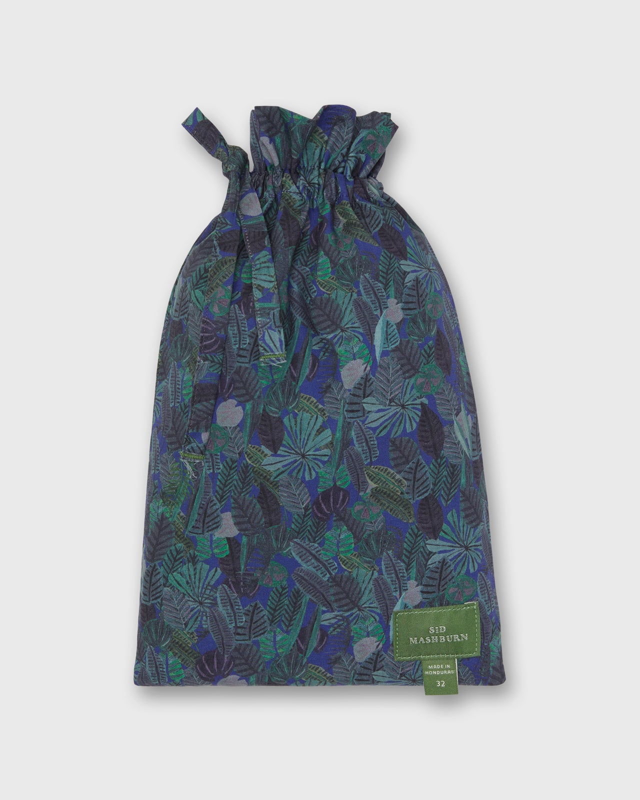 Button-Front Boxer Short in Navy/Green Multi Chaparral Liberty Fabric