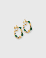Load image into Gallery viewer, Mini Flower Whirl Earrings in Malachite
