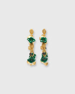 Load image into Gallery viewer, Mini Flower Whirl Earrings in Malachite
