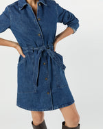 Load image into Gallery viewer, Winter Dress in Stonewashed Indigo
